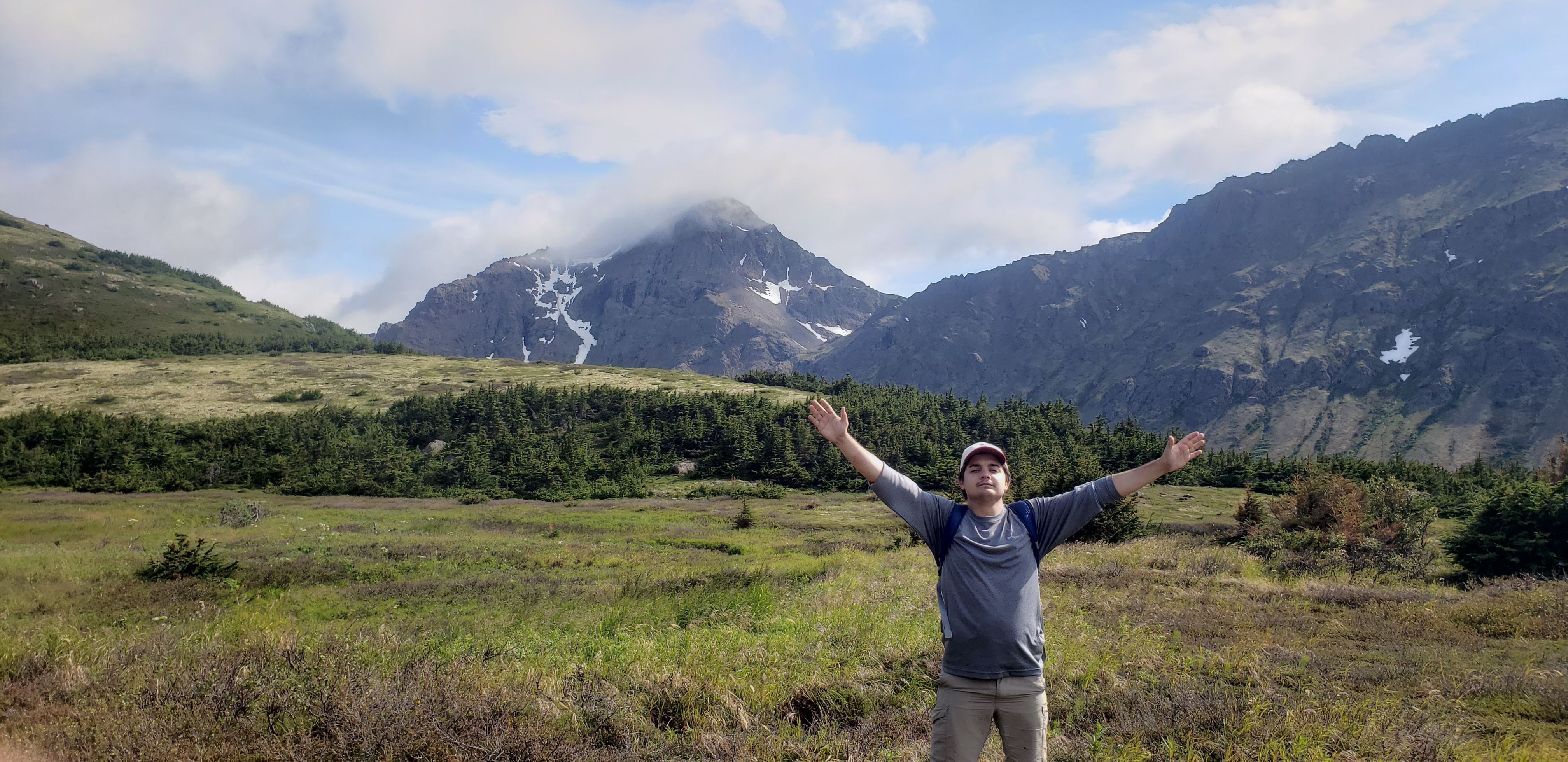 Lucas in a mountain valley